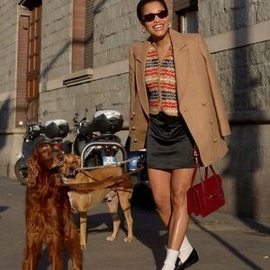 NWT J. CREW Belted Black mini skirt in duchesse satin Sz 2